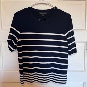 Banana Republic Navy and White Striped sweater tee